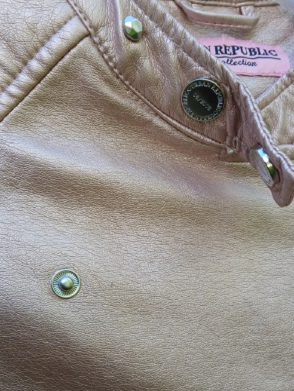 URBAN REPUBLIC Girls Faux Leather Moto Jacket BLUSH. Sz 14